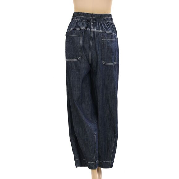 Free People We The Free Ridley Pull-On Barrel Jeans Pants Wide Leg XS NWD 281585 - Picture 3 of 6